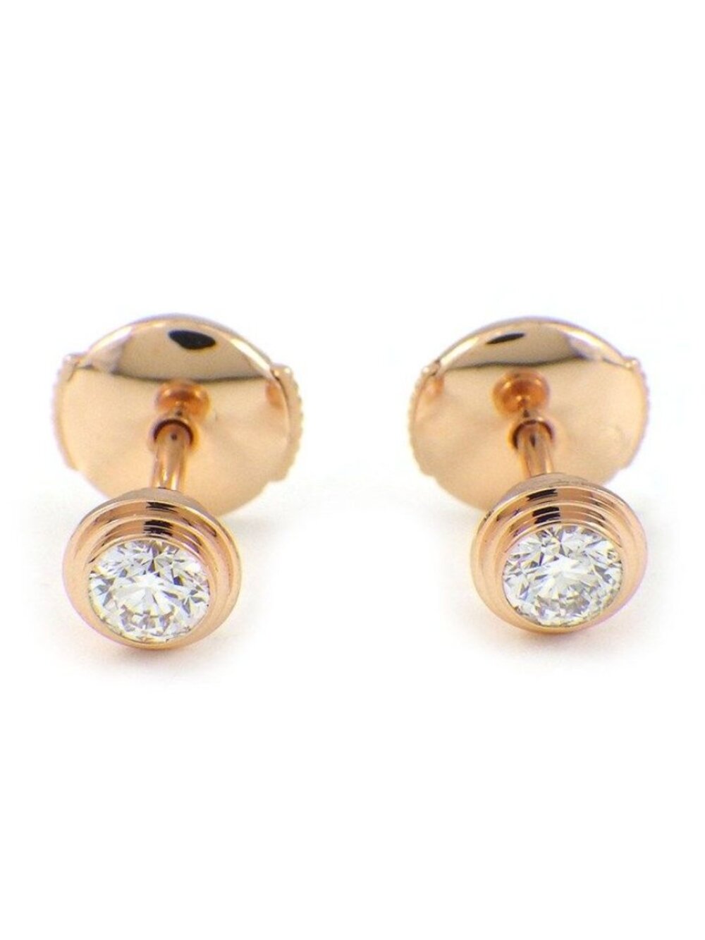 Cartier Earrings d'Amour Midi Ammodel MM Diamants Legers Diamond 18K Pink Gold